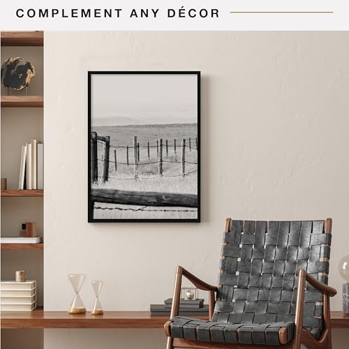 Image of MCS Everline Poster Frame, 18x24, Black | Everline Collection Poster Frame For Photos & Art Prints, Hangs Vertical Or Horizontal, 18x24 Inch, Black Finish, 1-Pack