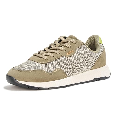 Image of BOSS Men's Leather Mix Low Top Sneaker