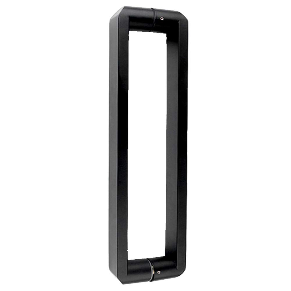 GYRAZXS Barn Sliding Door Handle shower Push Pull Modern Entry Door Handle Commercial Back to Back Tubular Stainless Steel Matte Black for Interior Exterior Door1pcs-315mm