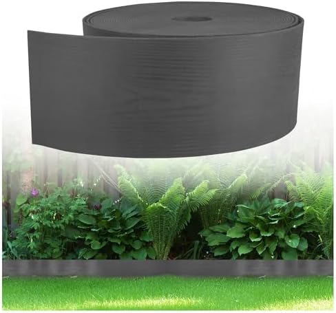 GARDENIX Flexible Rasenkante Kunststoff 10m, Höhe 130mm - Rasen B...