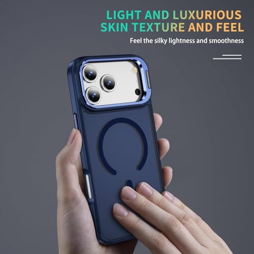 Image of for iPhone 17 Pro Case,Magnetic iPhone 17Pro Phone Case with Screen Protector [Compatible with MagSafe] Built-in Stash Stand,Translucent Matte Shockproof Cover-Cosmic Orange