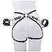 SUPKTHDY Punk Leder Harness Damen SM Sex Harness Taille Bein käfigbetten Geschirr Strumpfband Gürtel für frau BDSM Bondage Set mit Handschellen Sexy unterwäsche Fetisch Fesseln Sexspielzeug