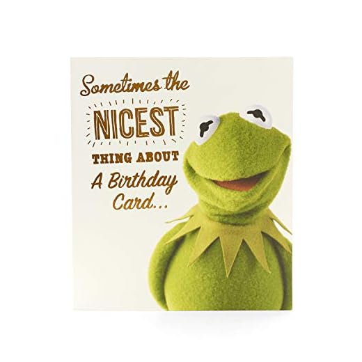 Tarjeta de cumpleaños de Disney's Muppets Kermit The Frog, divertida tarjeta de cumpleaños para él, tarjeta de cumpleaños de Disney para hombre