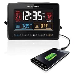 Acu Rite 13024 Atomic Dual Alarm Clock with USB Charging, Black product