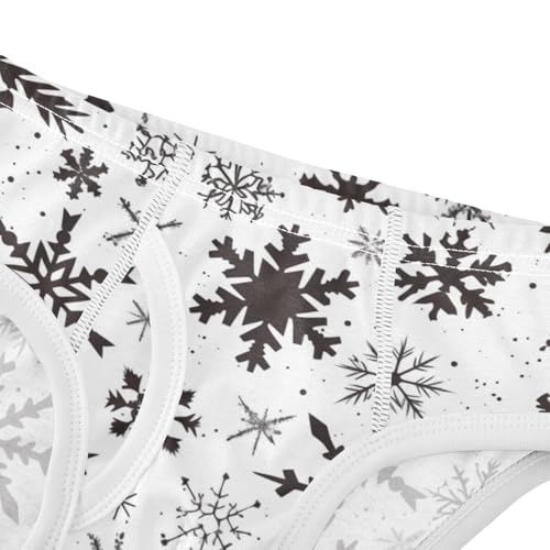 Snowflake Black and White Background Toddler Boy Comfort Kids Underwear Cute Children Panties4
