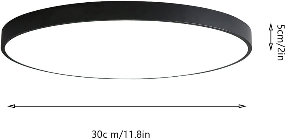 Ceiling Light Dimmable Round Ultra-Thin LED Ceiling Lamp Modern Minimalist Flat Panel Light Recessed Installation Ceiling Lighting Fixture for Bedroom Corridor Balcony Office Light