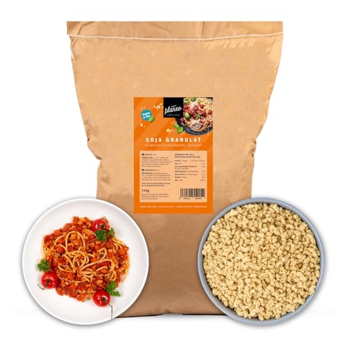 Planeo Soja Granulat 15kg - Soja aus Österreich, gentechnikfrei - Nur 5,67€/kg - Sojafleisch-Alternative für Bolognese & Soßen - Perfekt für Gastronomie