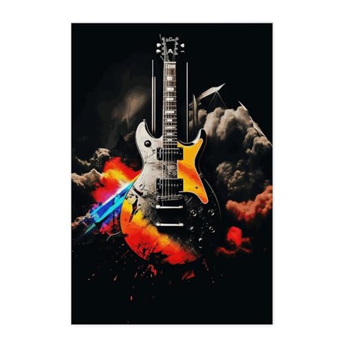 Art mural musique vintage pour revivre l'époque rock dans votre chambre à coucher