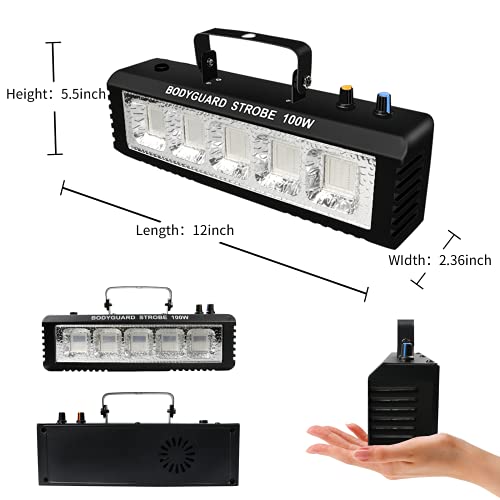 Strobe Stage Lights Sound Activated, Led Strobe Light 100W, Halloween Light Effect With Remote Control, Professional Dj Light - Party Lights For Banquet Host #TOP2