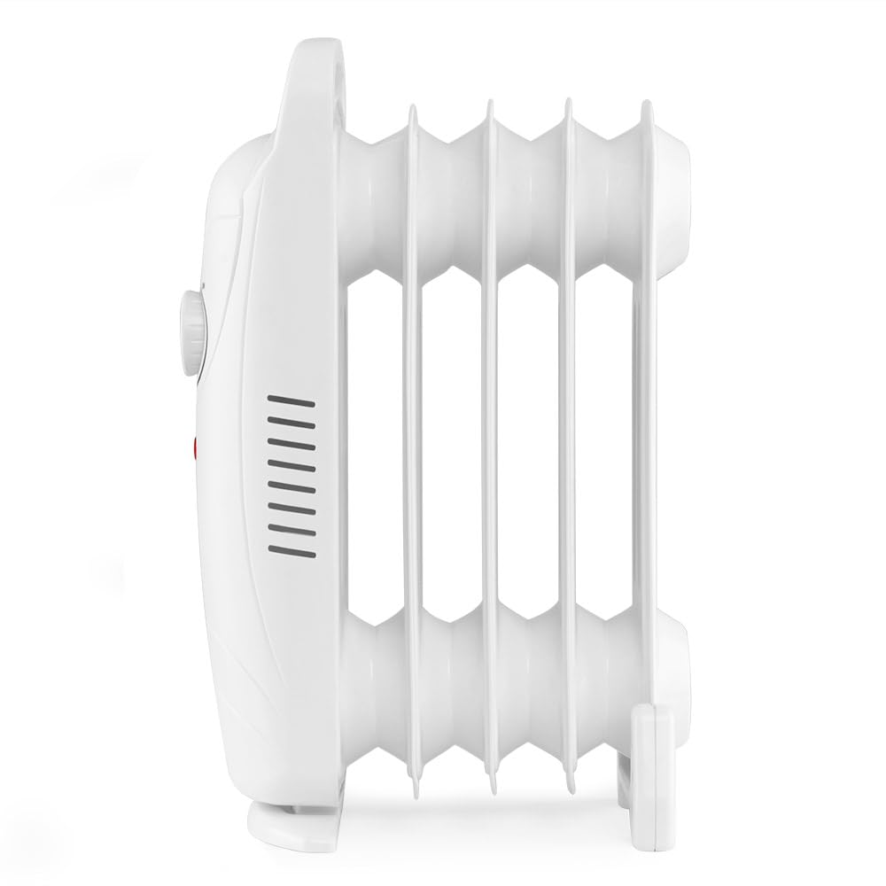 Radiador de aceite junior 5 elementos térmicos. Potencia máxima 700 W. Termostato regulable.