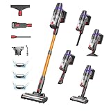 TechRise Cordless Vacuum Cleaner for Home, Powerful Suction Stick Vacuum with Tangle-Free Brush, Up to 60 Min Runtime, 8-in-1 Versatile & Self-Standing for Hardwood Floors, Carpets, Pet Hair