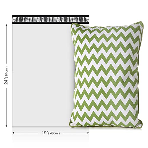 Image of Metronic Poly Mailers 19x24 Inch 100 Pcs | Large Shipping Bags for Clothing, Small Business | Strong Thick Mailing Bags with Self Adhesive | Waterproof and Tear-Proof Large Package Bags in White
