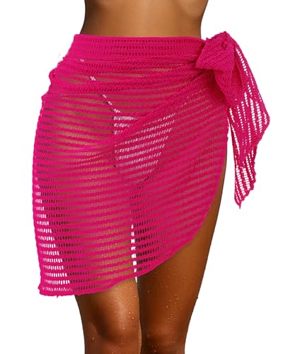 Geyoga Women Crochet Cover up Skirt Triangle Shawl...