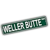 Oregon Mountains Pick Your Mountain Compatible/Replacement for Weller Butte United States Mountain Aluminum Metal Tin Street Sign Style Home Decor For Man Cave Poker Tavern Game Room