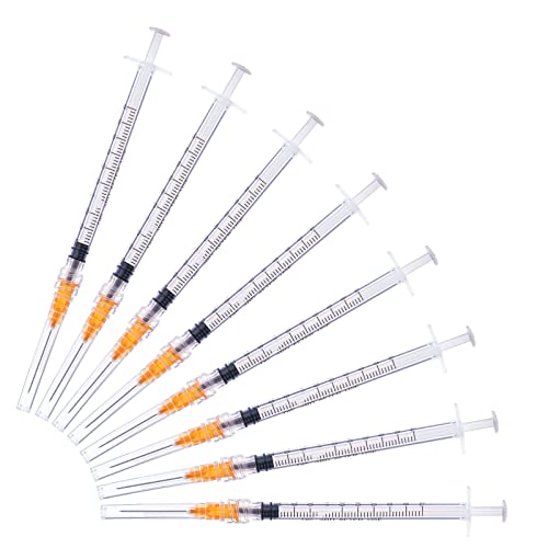 Disposable 1Ml Syringe With 25G 1Inch Needle Lab Supplies, Individually Packaged 50Pack #TOP2