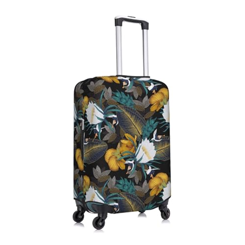 Vintage Floral with Tropical Flowers Luggage Cover Elastic Suitcase Covers for Protector Suitcase Sleeve for Luggage 18-32 In3
