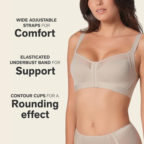 Leonisa Posture Corrector Bra, Wireless Front Closure Posture Bra with Contour Cups – Back Support and Everyday Comfort3