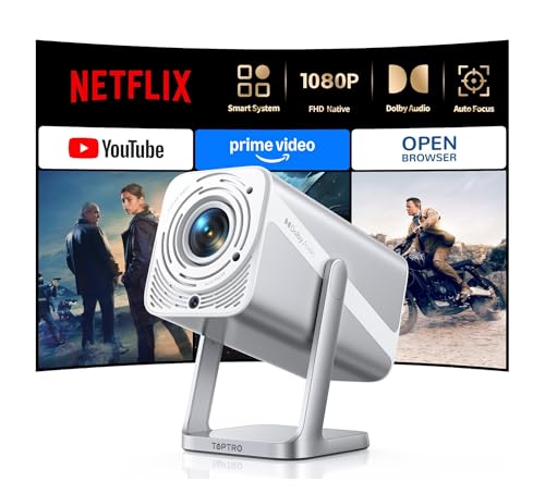 [4K Support/Auto Focus/360&deg;Adjustable Stand]Smart-Projector-4K with WiFi 6 and Bluetooth5.2, Native...