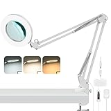 【Protección ocular profesional】Lámpara lupa está hecho de material de difusión translúcido y, por lo tanto, está cerca de la luz del día y difunde una luz suave sin deslumbramiento, resplandor ni parpadeo. Revestimiento flexible en uso. Viene con un paño de limpieza.