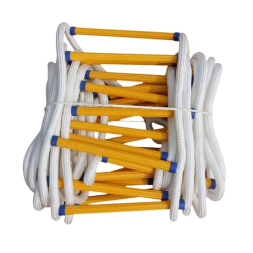 FLCPJGV 16ft Fire Escape Ladder with Hooks, Rope Ladder for Outdoor Work