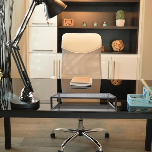 Étagère de bureau compacte en fer noir pour un espace de télétravail