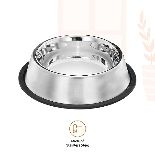 Image of Pets Empire Stainless Steel Dog Bowls - 900ml Non-Slip, Anti-Skid Stackable Pet Food & Water Dishes for Small, Medium & Large Dogs & Puppies