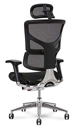 X-Chair X2 Management Task Chair, Black K-Sport Mesh Fabric With Headrest - Ergonomic Office Seat/Dynamic Variable Lumbar Support/Floating Recline/Highly Adjustable/Perfect For Long Work Days #TOP4