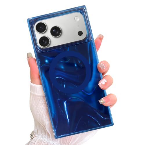 AIGOMARA Rectangle for iPhone 18 Pro Case, Blue Water Ripples