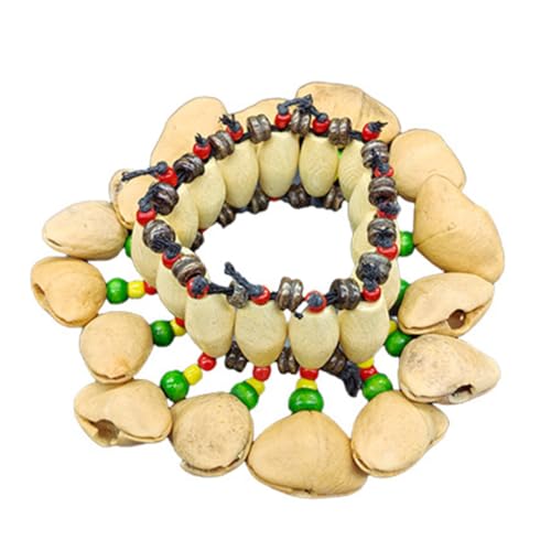 Bloepum Indonesian Handmade Fruit Shell Hand Bell Fruit Adult Children Dance Performance Rhythm Instrument Hand Bell As Shown