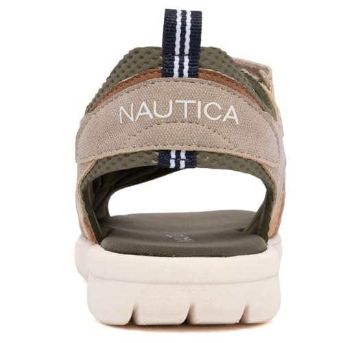 Image of Nautica Toddler Boys Sport Sandals - Lightweight Athletic Open-Toe Summer Shoes with Dual Adjustable Hook and Loop Straps for Outdoor Play, Beach, and Water