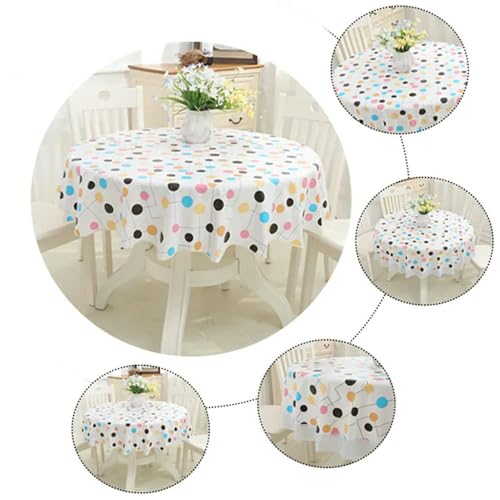 Nappe ronde en PVC imperméable et résistante pour protéger la table