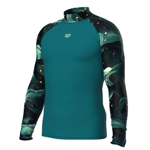 Arena Rash Vest L/S Allover Rash Guard Shirt Homme à manches longues