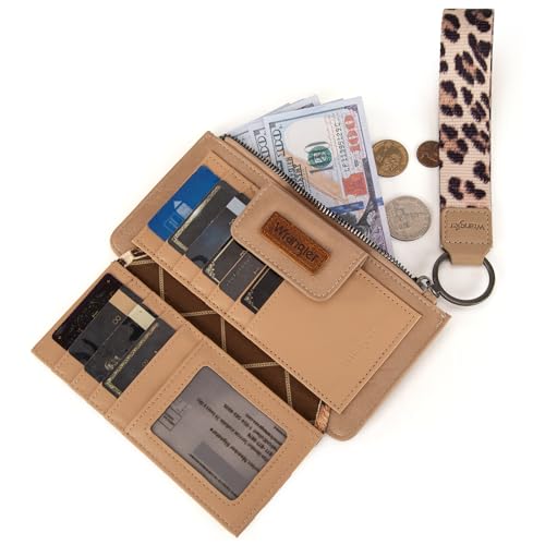 Image of Montana West X Wrangler Wallet for Women Ladies Female Card Cases & Money Organizers Wristlet with Wallet Large Clutch with Coin Purse Smooth Zipper and Rfid Lining