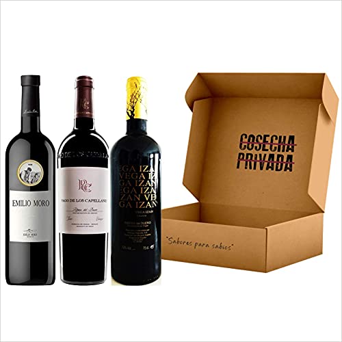 Lote Crianzas TOP Ribera del Duero - Envío Gratis 24 H - Vino Tinto - 3 Botellas - Estuche Regalo - Emilio Moro, Pago de los Capellanes, y Vega Izán Crianza.