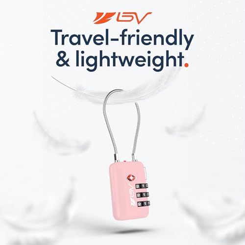 image for BV TSA Accepted Luggage Travel Lock, Set-Your-Own Combination Lock for