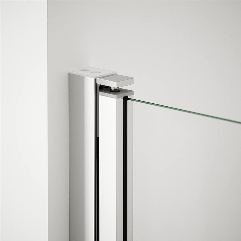 Mampara de ducha abatible adaptable para solucionar desniveles en la pared 5