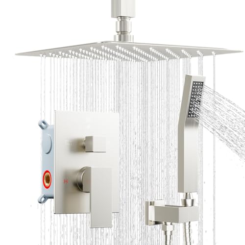 STARBATH Shower Faucet Set Shower System with Diverter Valve Brushed Nickel