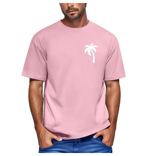 Tshirt con Estampada de Coco Senderismo Rosa Surferas Mis Pedidos Realizados Camisetas Basicas Hombre Camiseta Deportiva Hombre Fit Surf Basicas Manga Corta Poliester Ropa de Trabajo Rosa XL