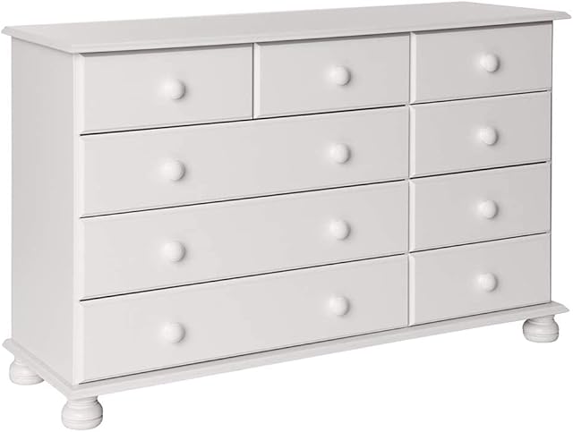 Furniture To Go Copenhagen 2 Plus 3 Plus 4-Drawer Chest, 74 x 121 x 39 cm, White