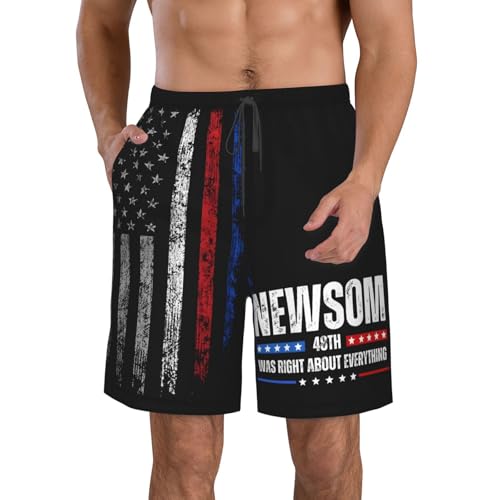 Newsom was Right About Everything Swimtrunks Gavin Newsom 2028 Men's Beach Shorts2