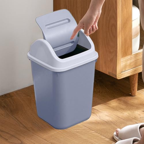 Caneca de basura rectangular con tapa para cocina