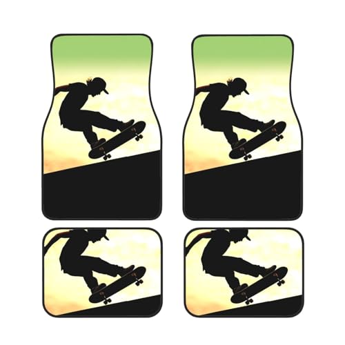 Tapis de sol de voiture robustes pour skateboard et activités extérieures | Lot de 4