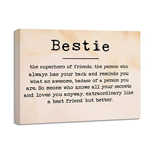 Définition Bestie impression sur toile 40x50 art mural avec cadre bois