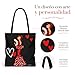 Imagen de IllustrArte Bolso Tote Flamenco Mujer 43x43 cm