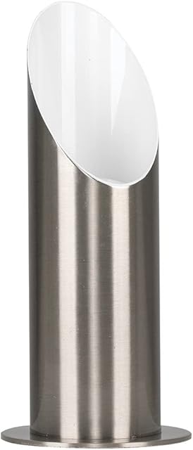 MiniSun Modern Brushed Chrome Table/Floor Standing Uplighter Wall Wash Lamp - Complete with Thermal Plastic 5w Cool White High Power Frosted Lens Bulb