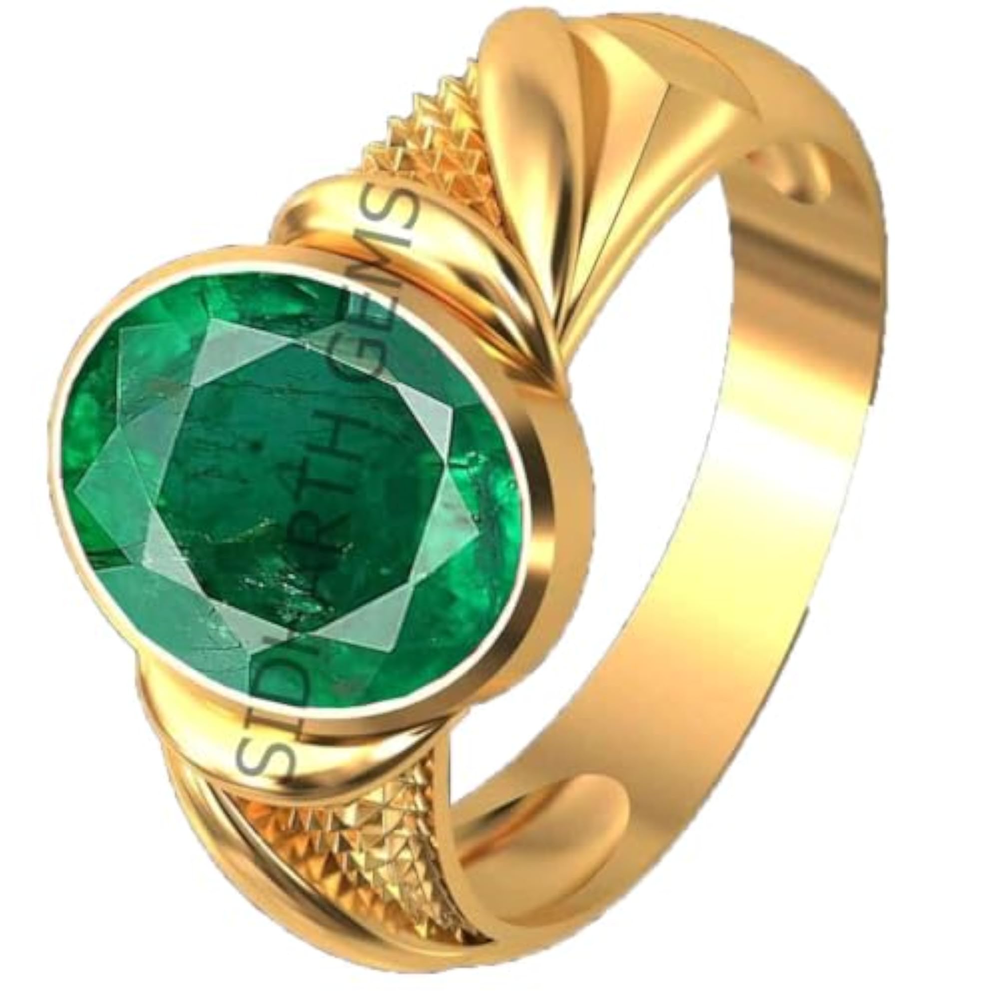 Certified Emerald Panna Adjustable Ring, Silver Plated