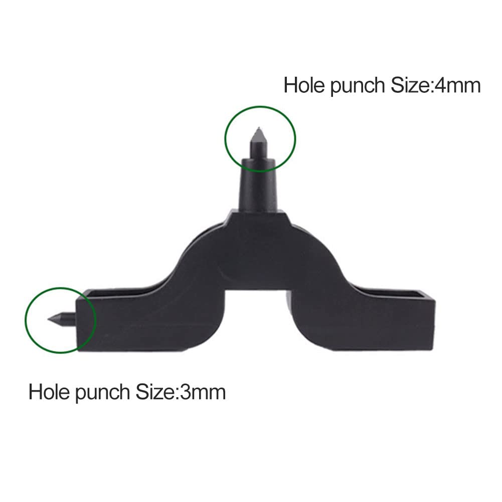 Rakiuty Sacabocados Riego por Goteo, Herramienta Perforadora de Manguera 3-4 mm, Mini Perforadoras Tuberías Agua, Tubos Cabeza Toro, para mangueras de riego de Jardines, 2 Piezas