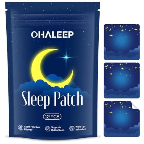 OHALEEP Sleep Patches for Adults, Adults Extra Strength Sleepy Patch Improve Sleep Quality, Dream Patch Portable Sleep Aids, 12 Patches Cover
