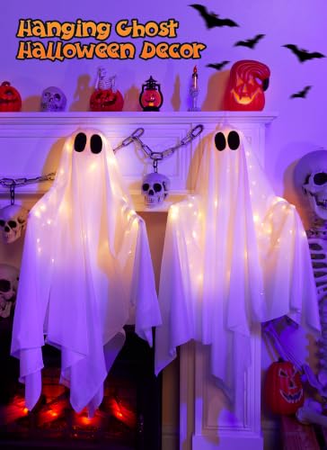 Halloween Hanging Light up Ghost Decoration - image 5