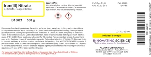 ALDON Innovating Science Reagent Grade Iron (III) Nitrate 9-Hydrate, 500g - The Curated Chemical Collection - Image 3